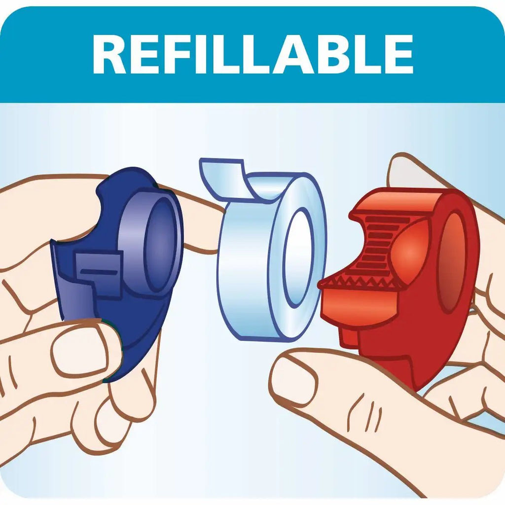 tesa Mini-Klebefilmspender mit Crystal tesafilm
