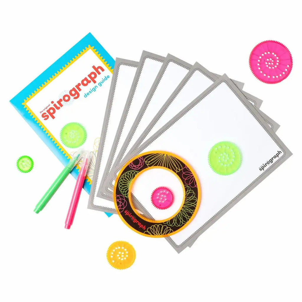 Spirograph Set Neonfarben Zahnräder und Schablonen ab 8