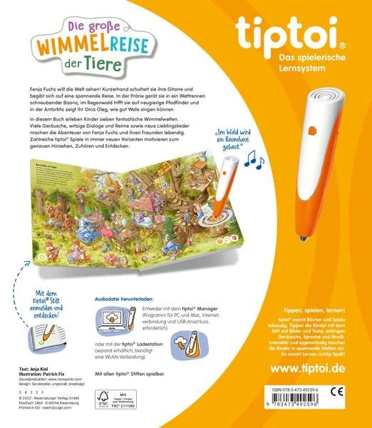 Tiptoi® Die große Wimmelreise der Tiere - Ravensburger