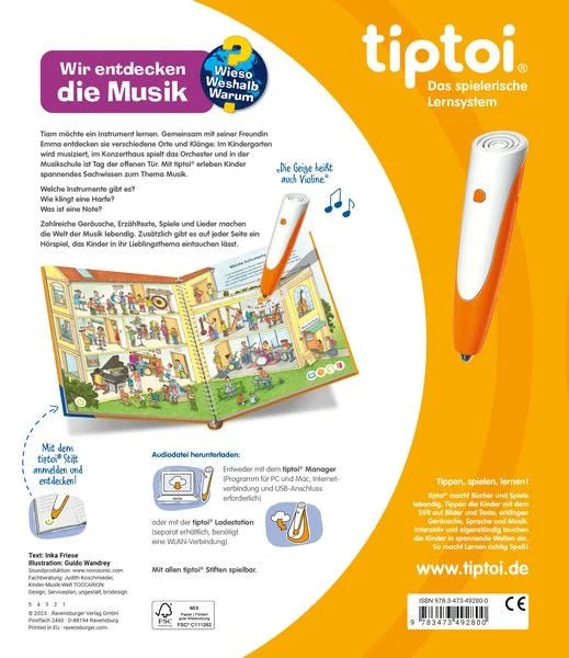 Musikschule Konzert Kita tiptoi interaktiv Musikbuch ab 4 Jahre