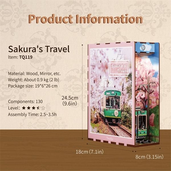 Sakura’s Travel Bastelset Holz für kreative Bastler
