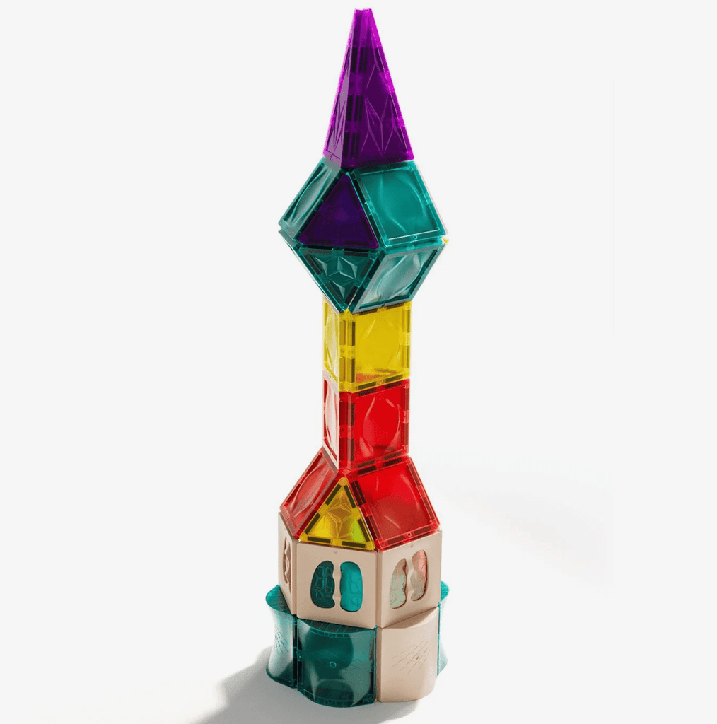 3D Baukasten Magnet-Tiles MagArt 64 mit Farben und Formen
