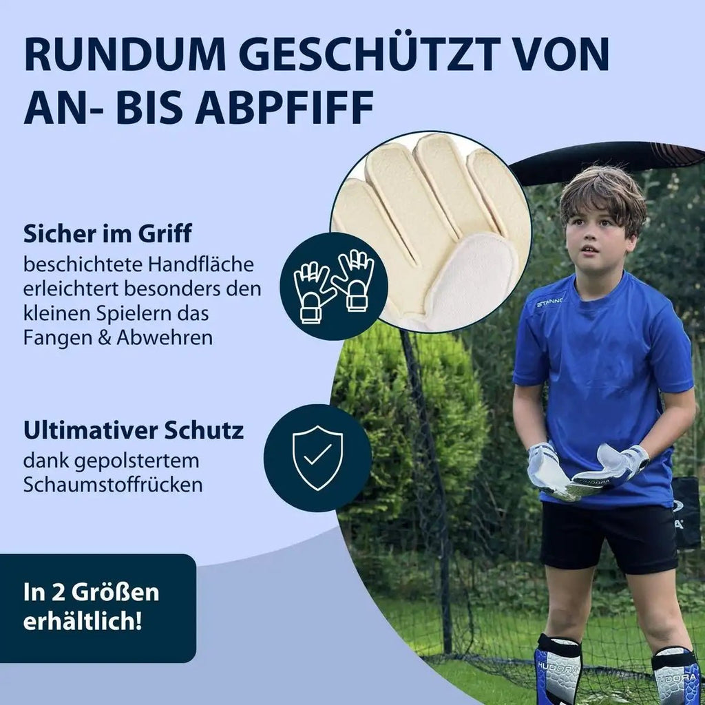 Hudora Torwarthandschuhe Größe M atmungsaktiv komfortabel