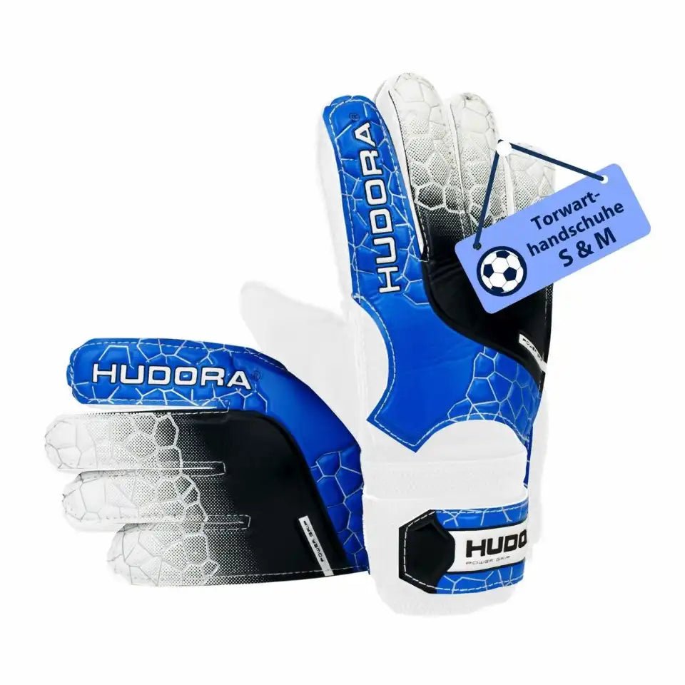 Hudora Kinder Torwarthandschuhe Größe M mit Schaumpolster und Grip