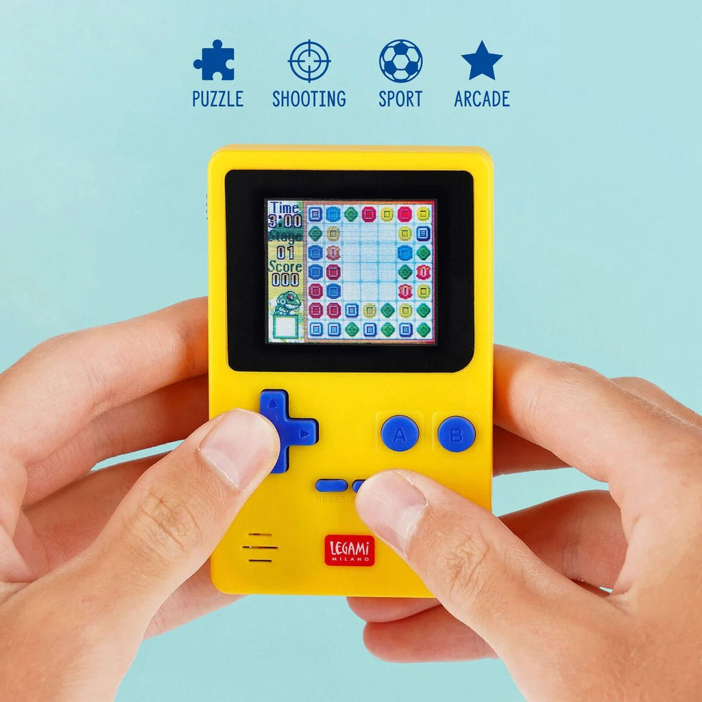 Tragbare Mini-Retro-Konsole von Legami mit 152 Spielen
