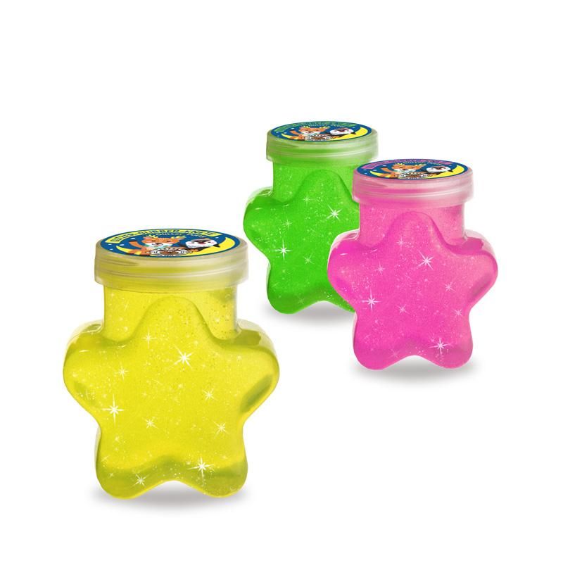 Trendhaus Glibber-Knete mit Glitzer in Sternform – sortiert
