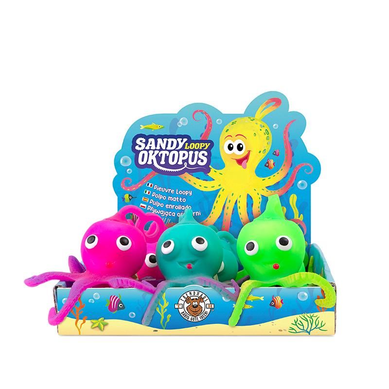 Squeezy Finger-Oktopus Anti-Stress-Spielzeug in bunten Farben