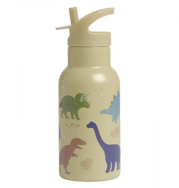 Trinkflasche - Edelstahl / Dinosaurier 350 ml - A Little Lovely Company