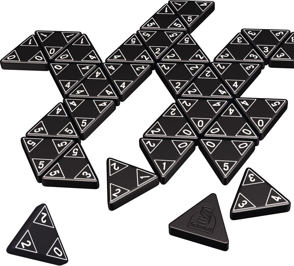 Tripple Domino Classic Line mit dreieckigen Steinen – Familienspiel ab 6 Jahren