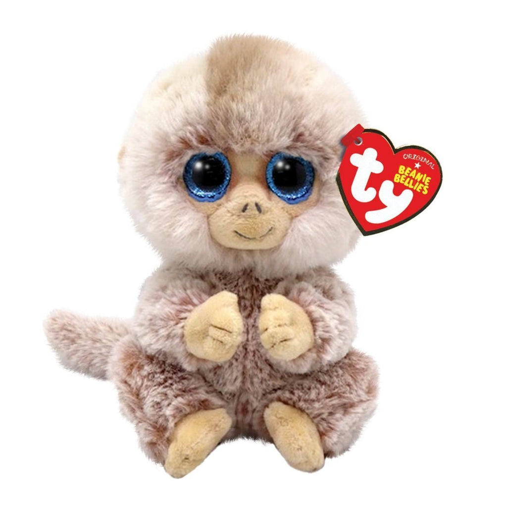 TY Beanie Bellies Affe Stubby Plüschtier 15 cm hellbraun
