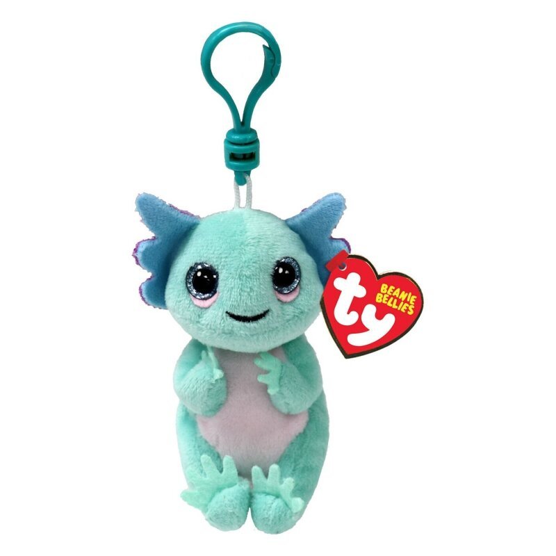 TY Beanie Bellies Alex Axolotl Key Clip türkis rosa Plüschtier mit Clip