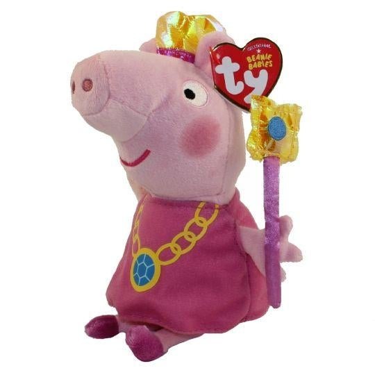 TY Beanie Peppa Pig Princess Wutz, Plüsch Figur 15 cm - Ty