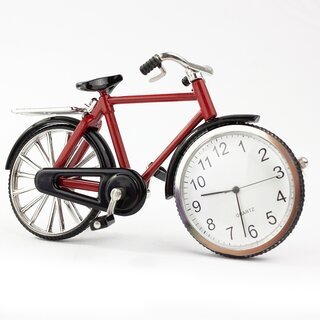 Uhr - Clock Fahrrad rot - Siva