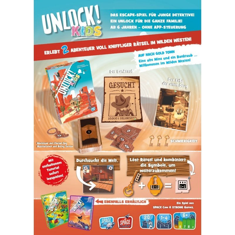 Unlock! Kids Auf nach Gold Town - Asmodee