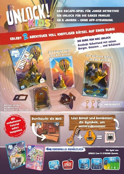 Unlock! Kids Die Burg von Mac Unlock kooperatives Kartenspiel für Kinder

