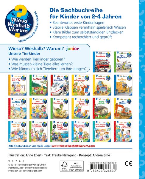 Unsere Tierkinder / Wieso? Weshalb? Warum? Junior Bd. 15 - Ravensburger