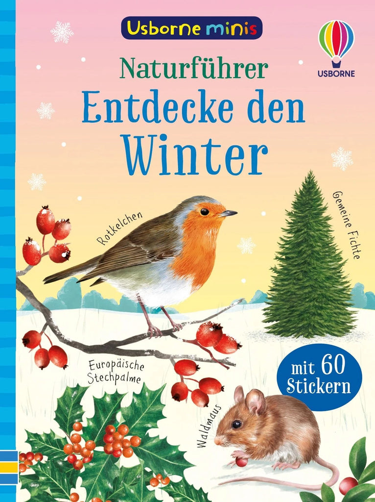 Usborne Minis Naturführer Entdecke den Winter mit 60 Stickern

