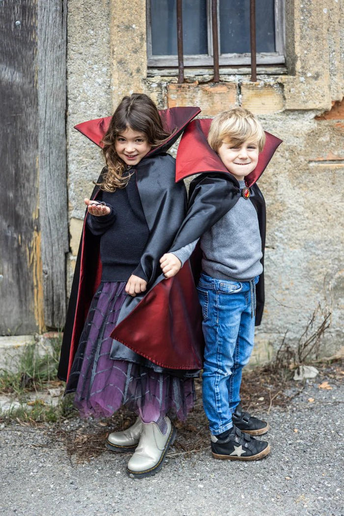 Vampirumhang Kostüm Kinder mit Edelstein 9-10 Jahre