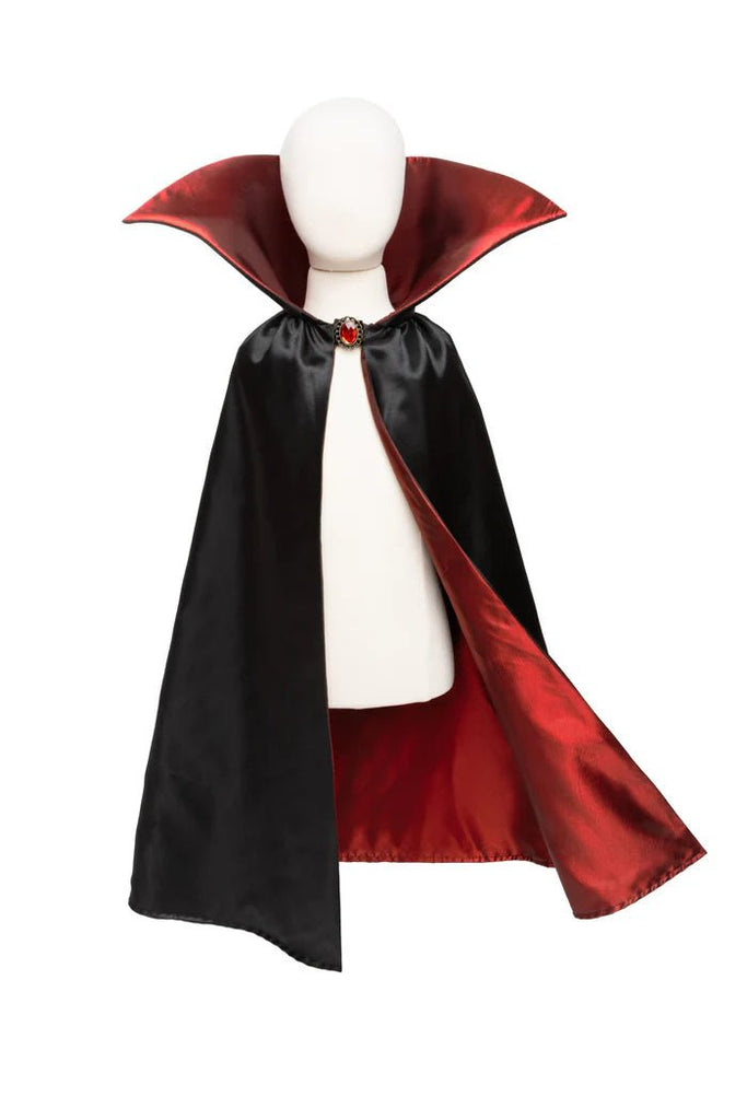 Vampirumhang Kinder schwarz rot Satin 9-10 Jahre