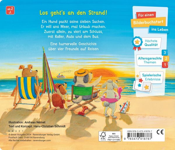 Vier Freunde wollen Urlaub machen - Ravensburger