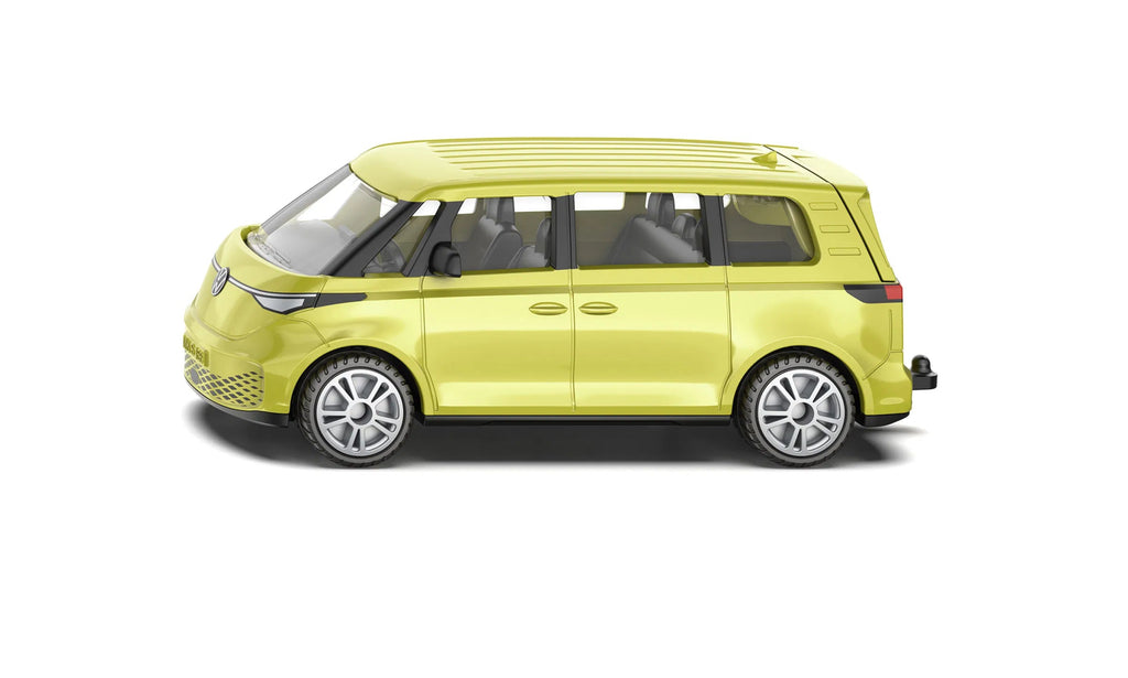 VW ID.Buzz Spielzeugauto aus Metall in Seitenansicht
