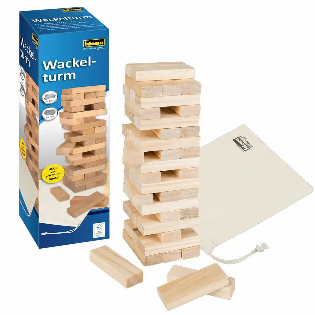 Idena Wackelturm 54 Teile Holz ab 6 Jahren Geschicklichkeitsspiel