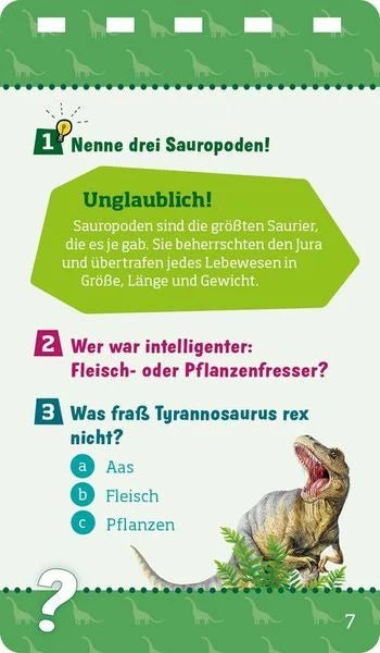 Was ist Was - Quiz !? - Spiralbindung - Dinosaurier - Tessloff