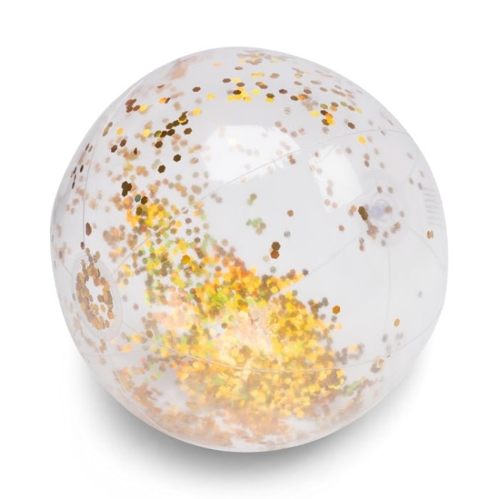 Swim Essentials Beachball Transparent Glitter für Sommer und Urlaub