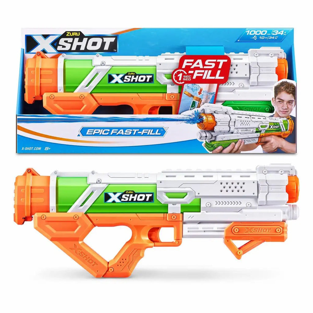 XSHOT Fast-Fill Wasserpistole für Kinder ab 5 Jahren mit 1000ml Tank