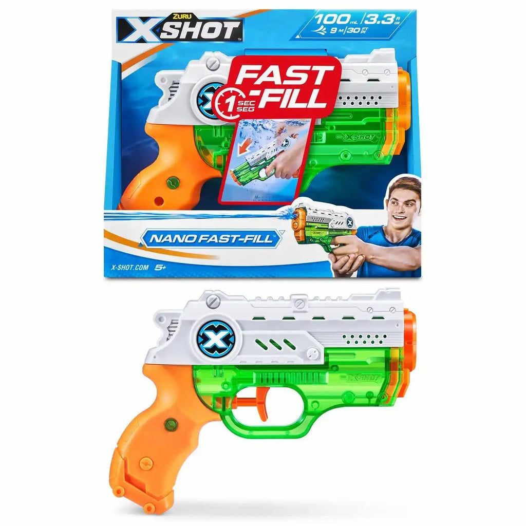 XSHOT Nano Fast-Fill Wasserpistole für Kinder ab 5 Jahren
