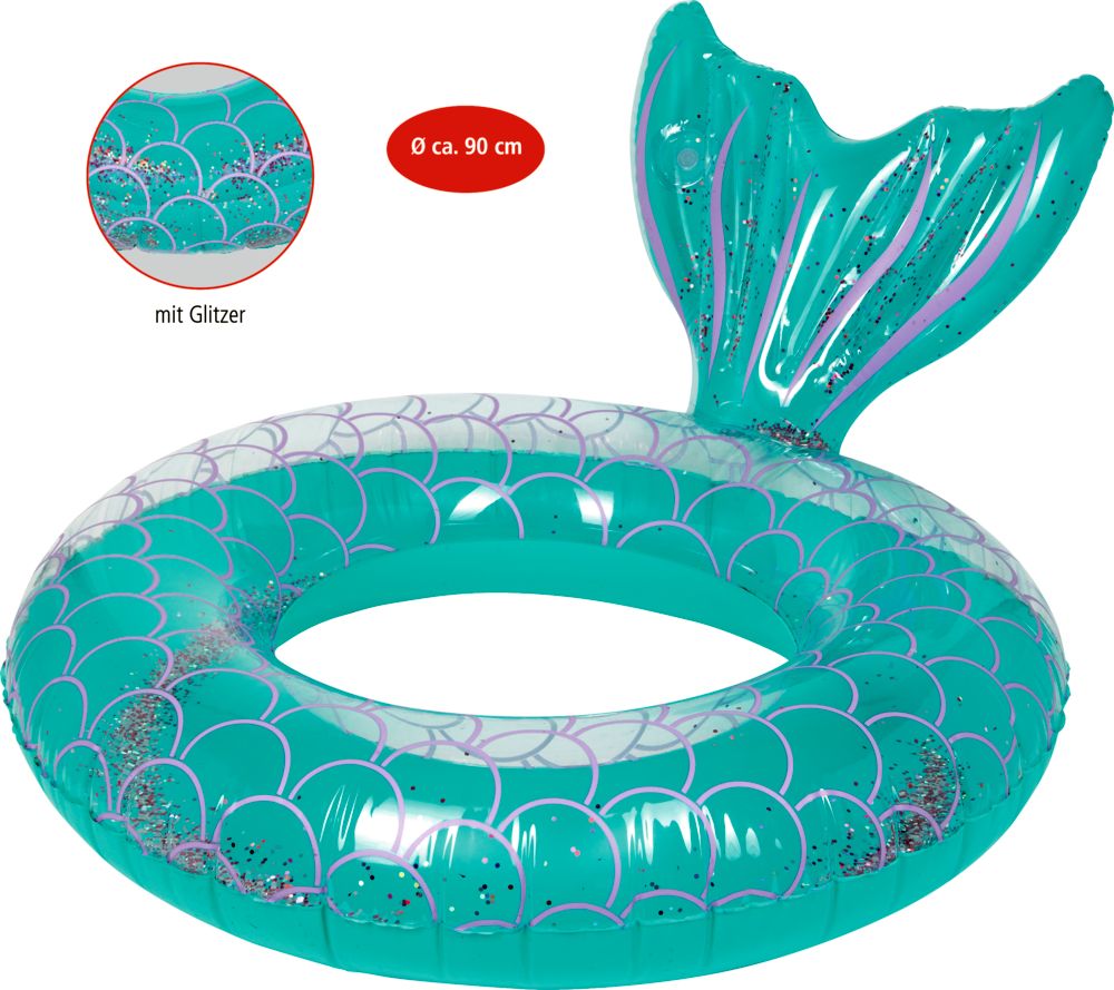 Wasserring Nella Nixe mit Glitzer und Flosse für Kinder ab 5 Jahren