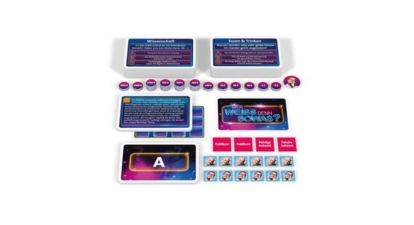 Quizspiel Wer weiß denn sowas? kompakt, Spielkarten und Dose