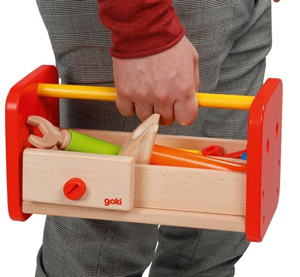 Werkbank inklusive Aufbewahrungsbox Holzspielzeug