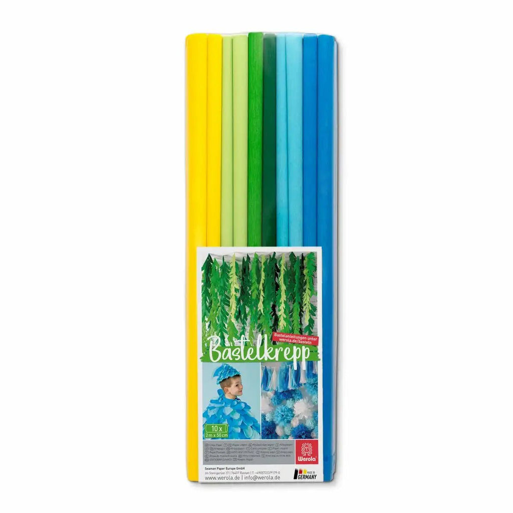 Bastelkrepp Maritim Set 10 Rollen 50x200 cm farbecht maritim
