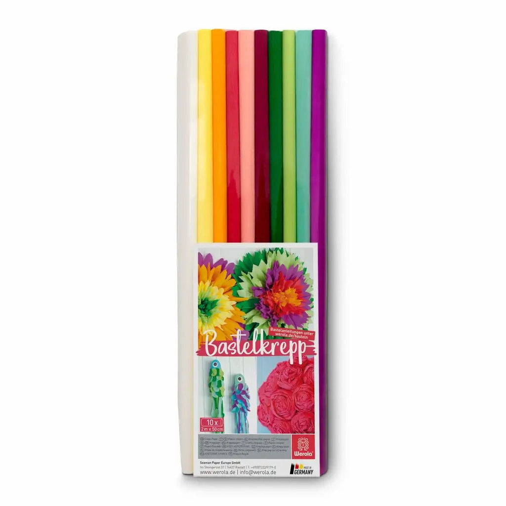 Bastelkrepp Trend 10 Rollen 50x200 cm für Kinder ab 3 Jahren