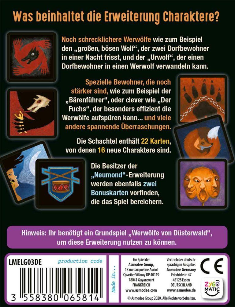 Werwölfe von Düsterwald - Neue Charaktere - Asmodee