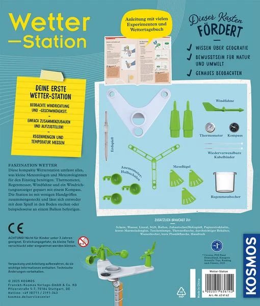 Kompass, Thermometer & Windmesser im Set – Kosmos Wetterstation