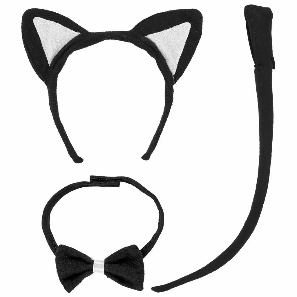 WIDMANN Accessoire Set Katze schwarz - Widmann