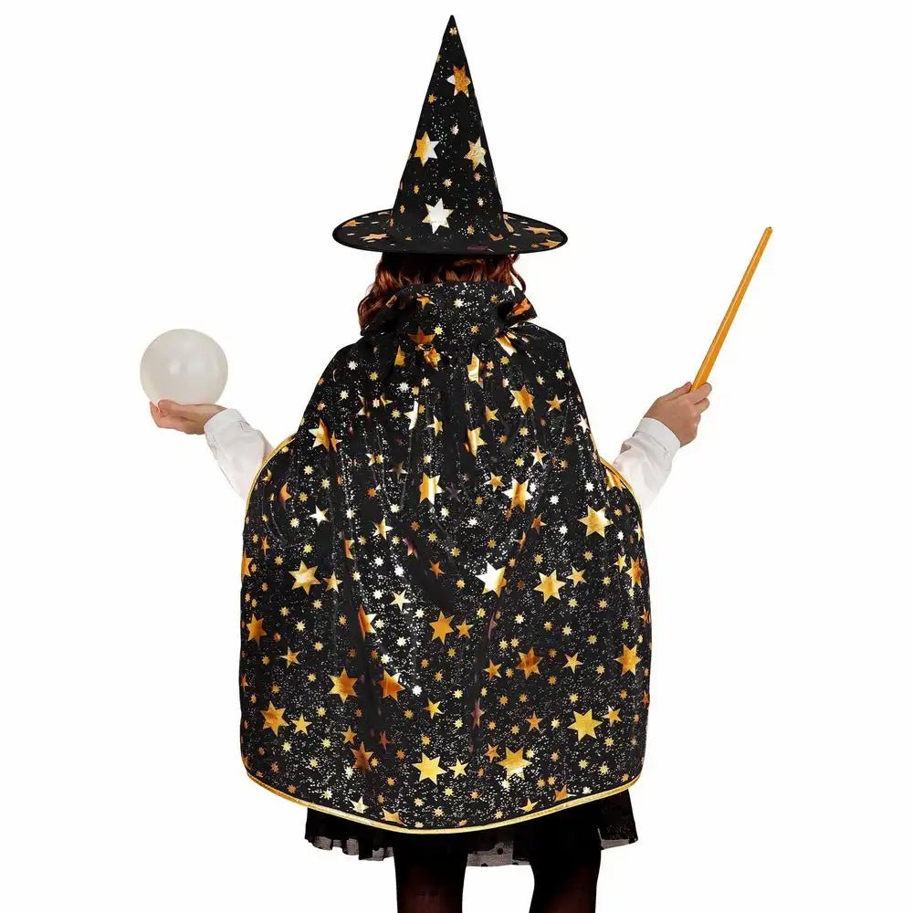 Widmann Magierkostüm Kinder Cape 70 cm Hut One‑Size