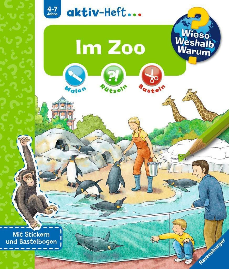 Wieso? Weshalb? Warum? Aktiv - Heft: Im Zoo - Ravensburger