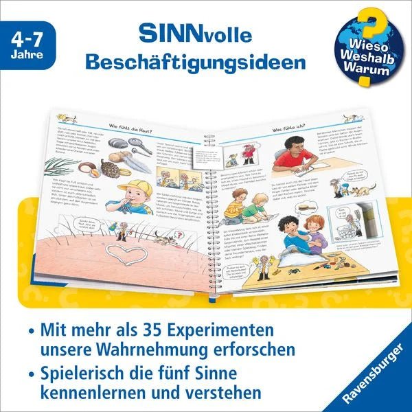 Wieso? Weshalb? Warum? Experimentieren mit allen Sinnen Bücher ab 4 Jahren Ravensburger RATZEKATZ SPIELZEUGLAND