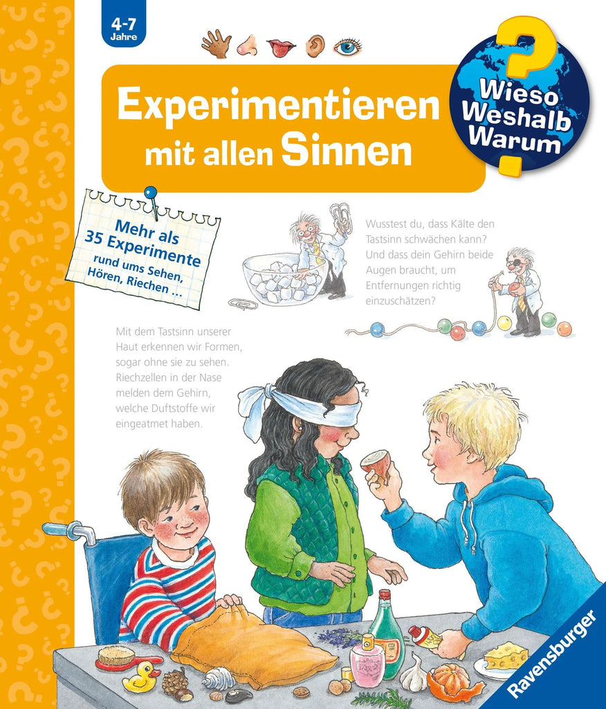 Wieso? Weshalb? Warum? Experimentieren mit allen Sinnen Bücher ab 4 Jahren Ravensburger RATZEKATZ SPIELZEUGLAND