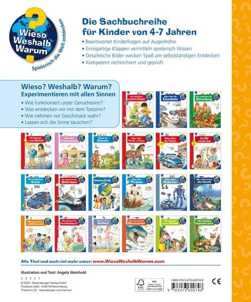 Wieso? Weshalb? Warum? Experimentieren mit allen Sinnen Bücher ab 4 Jahren Ravensburger RATZEKATZ SPIELZEUGLAND