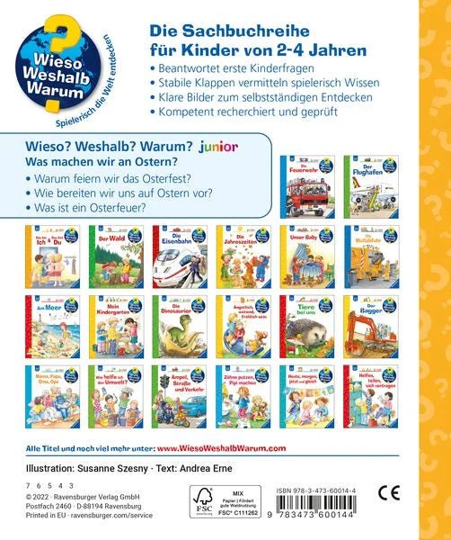 Wieso? Weshalb? Warum? junior, Band 54 - Was machen wir an Ostern? Bücher ab 2 Jahren Ravensburger RATZEKATZ SPIELZEUGLAND