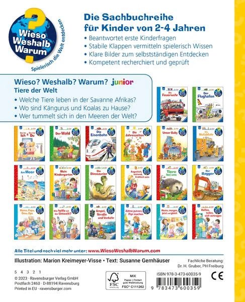 Wieso? Weshalb? Warum? junior, Band 73: Tiere der Welt - Ravensburger