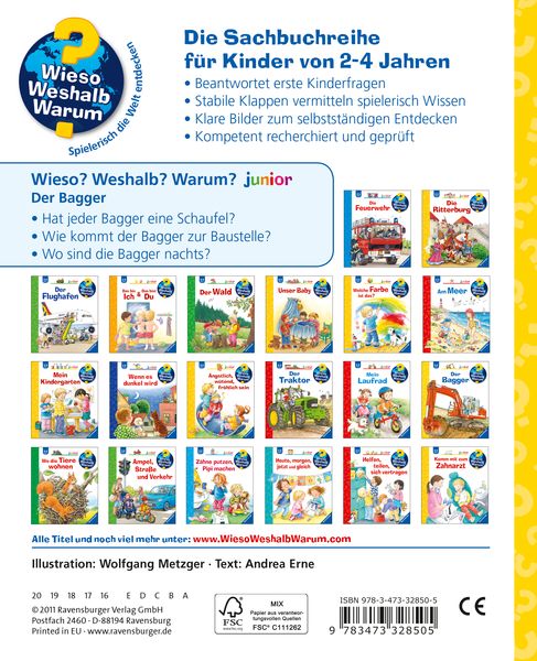 Wieso? Weshalb? Warum? Junior Bd. 38 - Der Bagger - Ravensburger