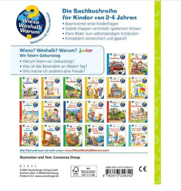 Wieso? Weshalb? Warum? junior: Wir feiern Geburtstag (Band 27) - Ravensburger