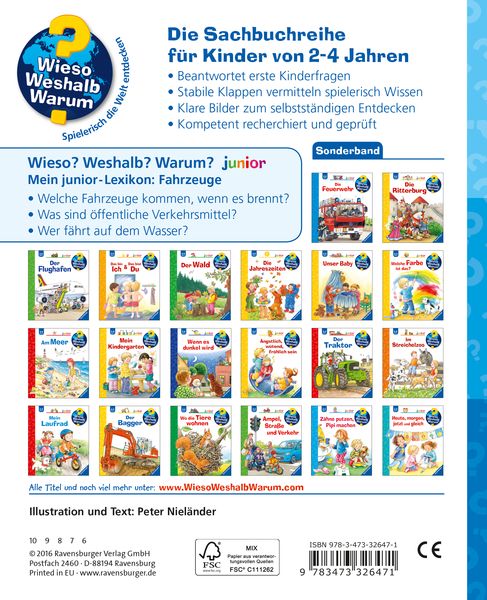 Wieso? Weshalb? Warum? Mein junior - Lexikon: Fahrzeuge - Ravensburger