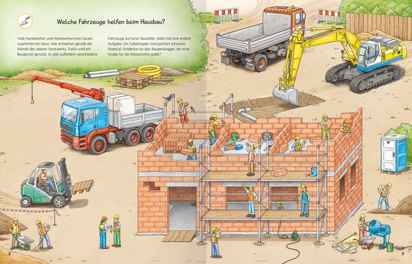 Wieso? Weshalb? Warum? Stickerheft: Fahrzeuge auf der Baustelle - Ravensburger