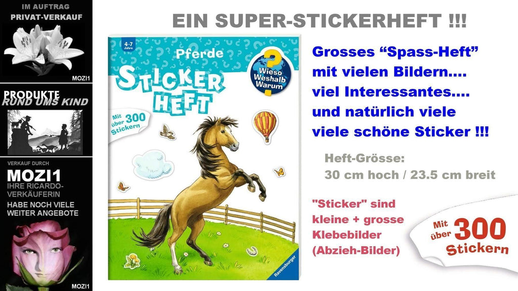 Wieso? Weshalb? Warum? Stickerheft: Pferde - Ravensburger